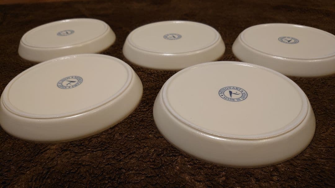 古伊万里　伊万里瀬戸焼　中皿　色絵　５客