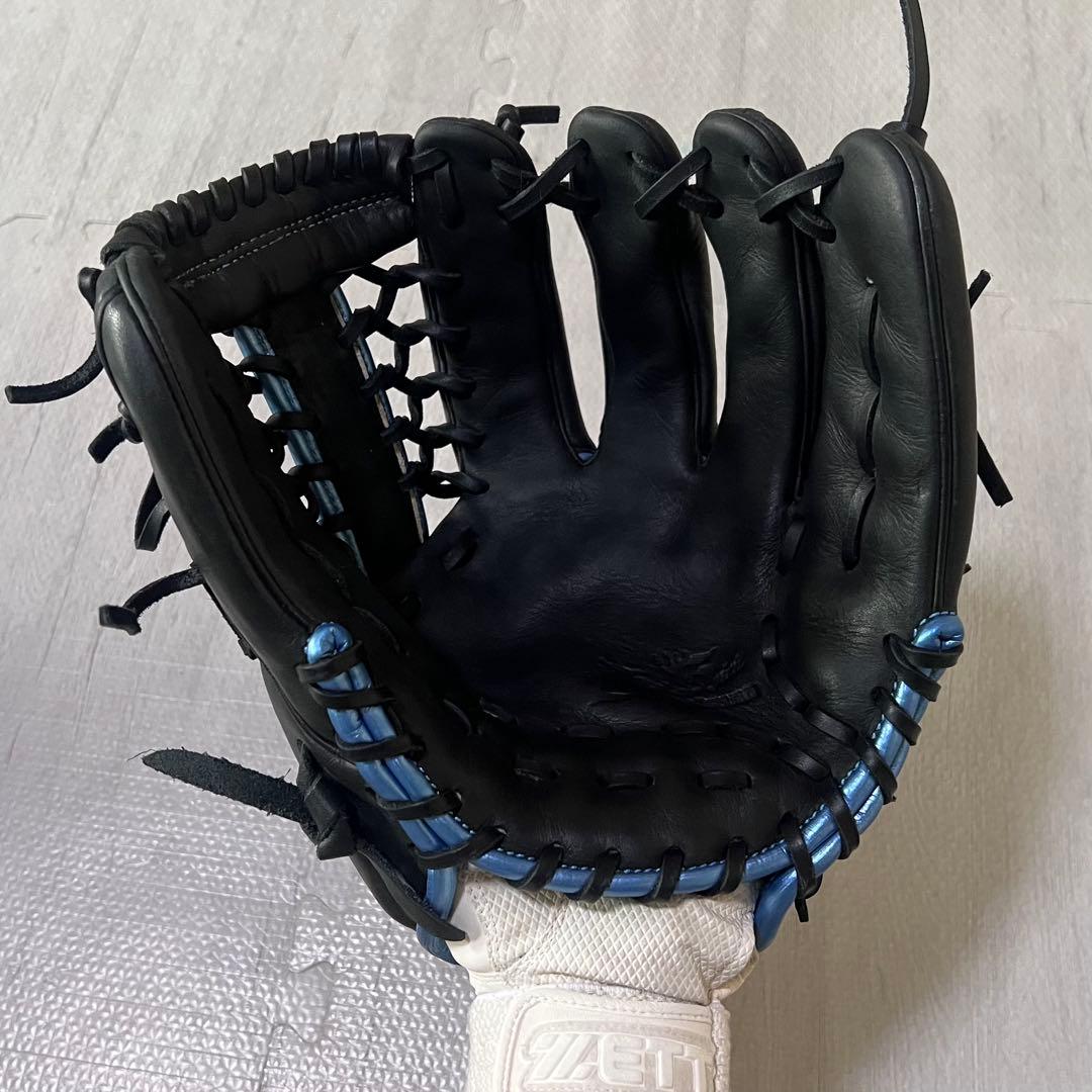 キ*ヨ様 ミズノ 一般軟式野球グローブ 右投げ用　限定カラー ブラック／メタリッ