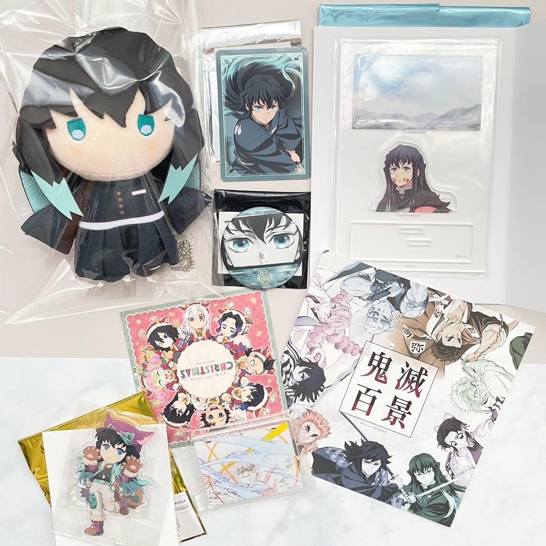 鬼滅の刃　ゆらふわ　ジオラマ アクリルスタンド　箔押しカード　柱展　缶バッジ