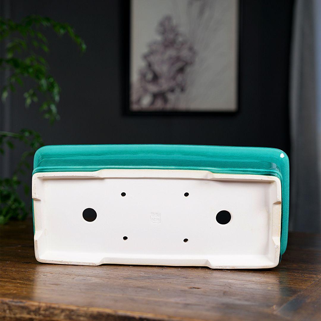 長方形植木鉢 盆栽鉢 青磁鉢 山野草鉢 多肉植物 小品大品盆栽鉢 陶器鉢置物