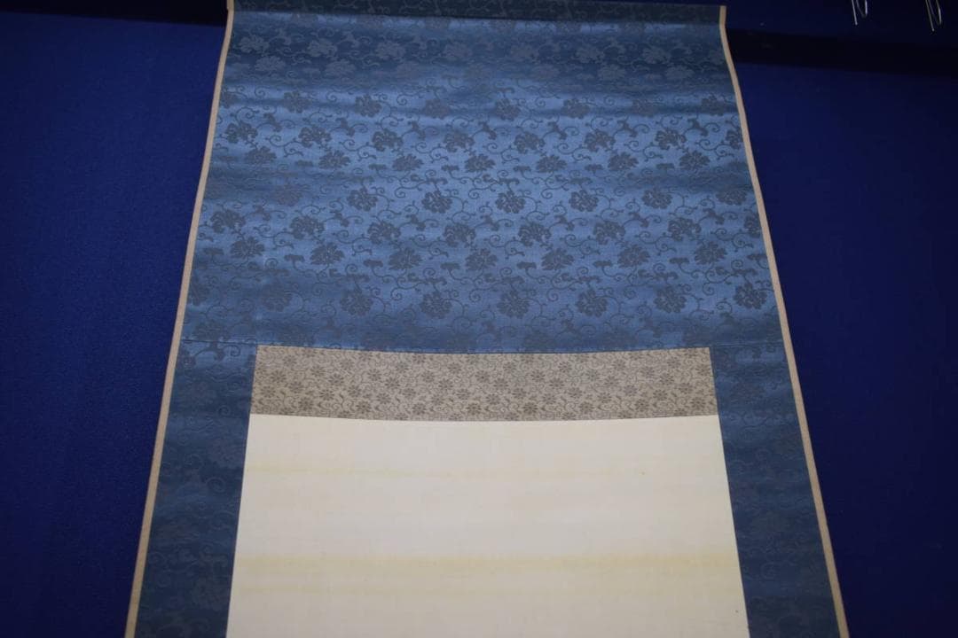 真作/山田秋坪/鵯に南天図/花鳥図/絹表装/布袋屋掛軸HJ-597