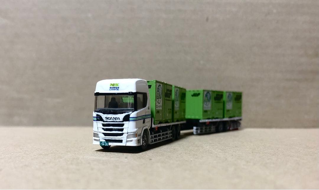 スカニアコンテナ運搬フルトレーラーJRF日本通運トミックス製コンテナ　トラック