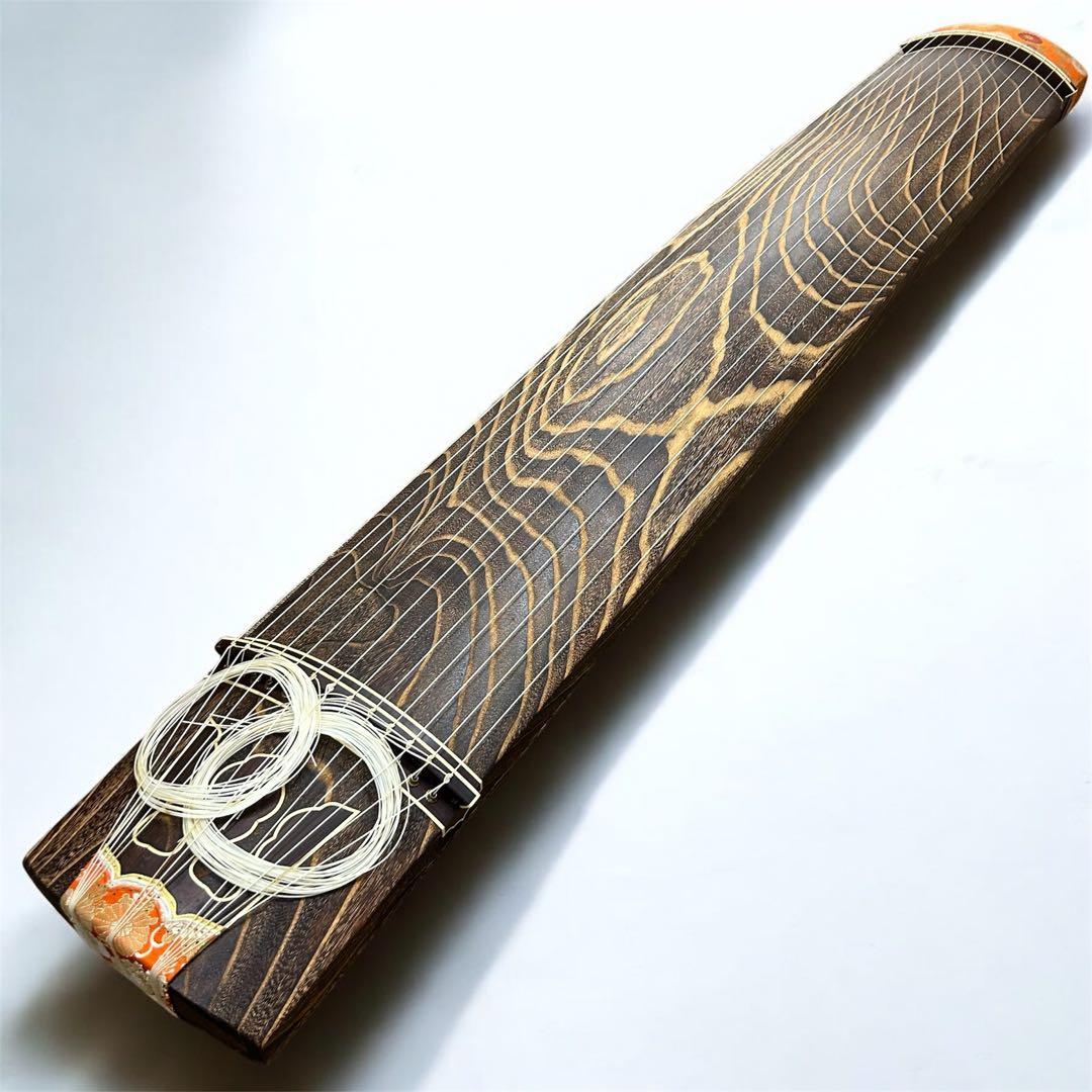 並甲 箏 13弦 銘なし 練習用 カバー付 ※割れあり　たのめる便