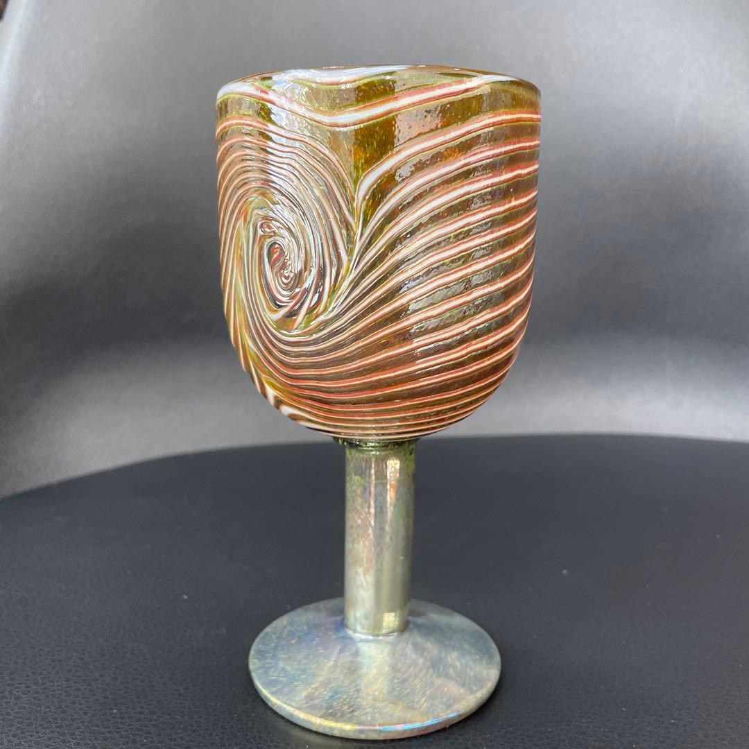 【E】✨希少品✨ヌータヤルヴィ　オイバトイカ　グラス　渦巻き模様　一点物