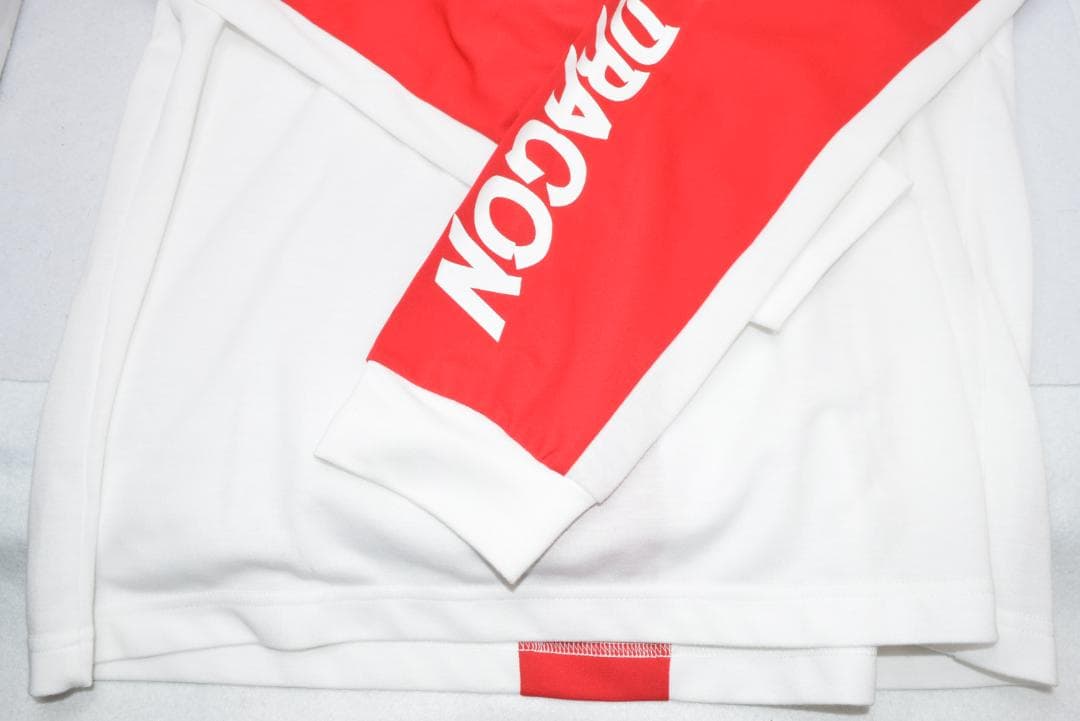 新品☆ダンスウィズドラゴン モックネック インナーシャツ☆白＆赤☆XLサイズ