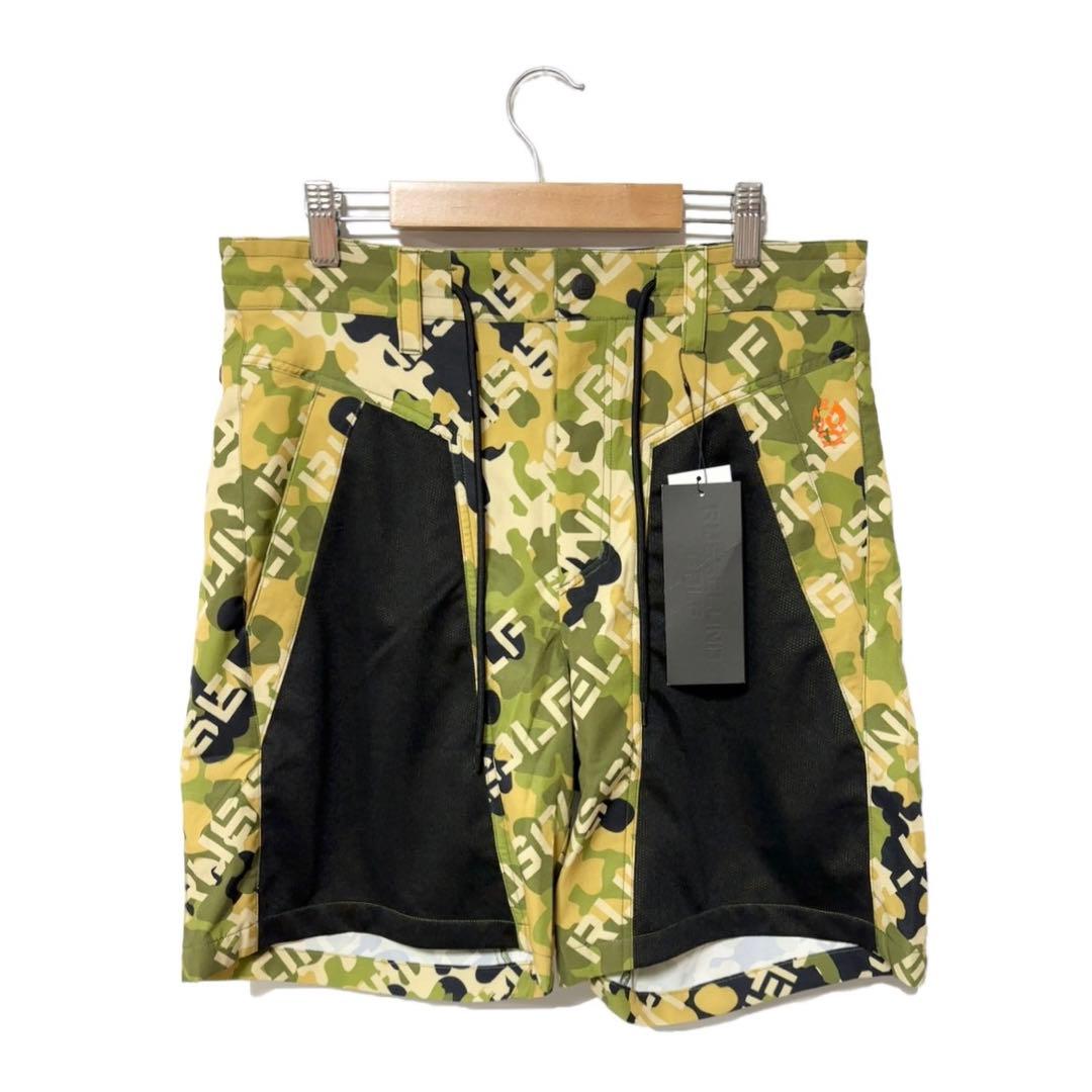 新品 ラッセルノ ゴルフ メッシュ ポケット ショーツ カーキ カモ M 4