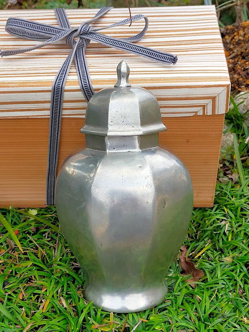 ♥アンティーク　イタリア製　錫製　沈香壺　骨董品　沈香壷