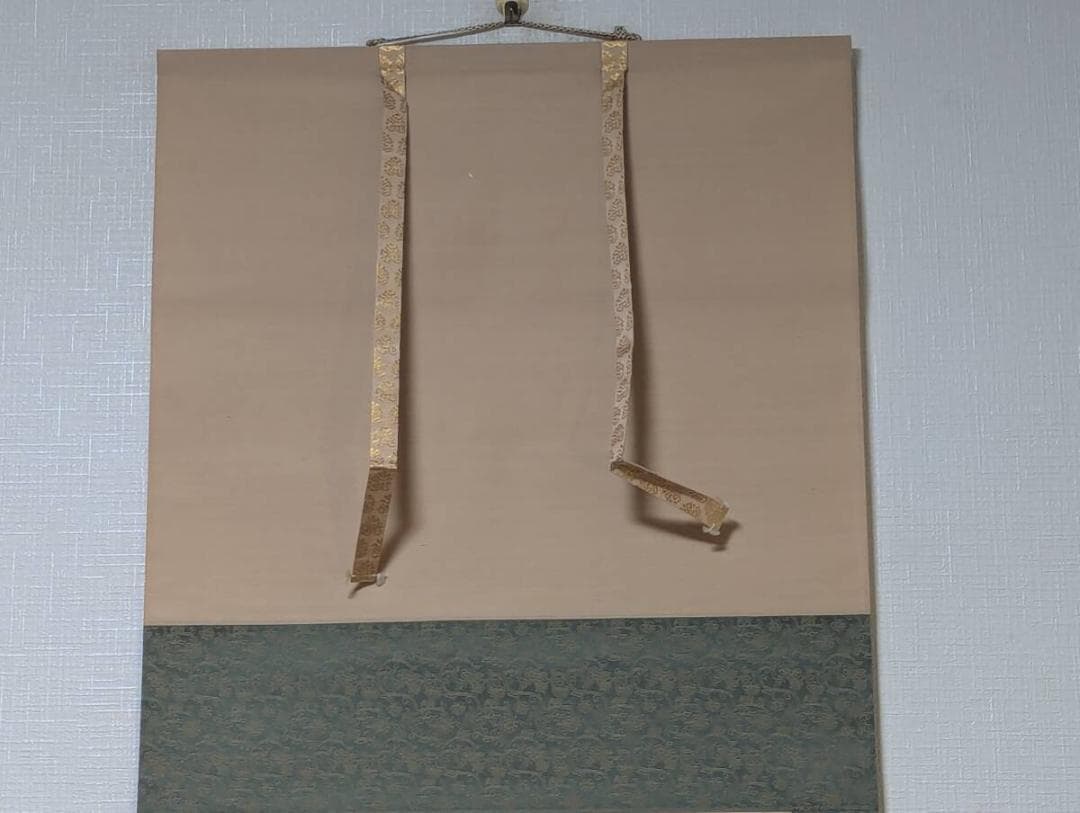 【真作】掛軸　奔馬図　中国風水墨掛軸　馬の図　詩賛あり　近代文人画　S18