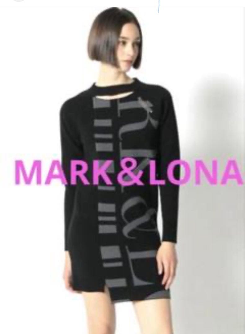 MARK&LONA定価64800円ブラック ニットワンピース