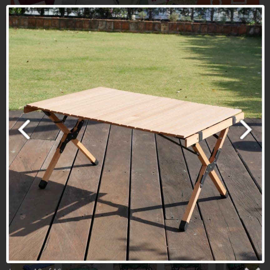 木製アウトドアテーブル 折りたたみ式　シャスタ　フォールディングテーブル