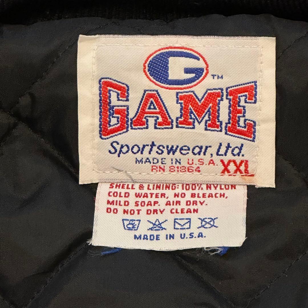 USA製！【GAME ゲーム】ベースボールジャケット　XXL オーバーサイズ