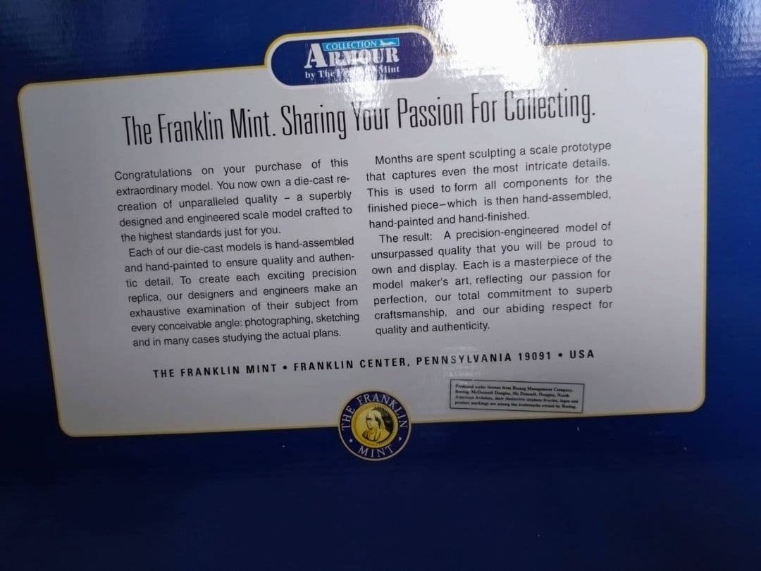 希少　C47輸送機　フランクリンミント　1/48　アーマーコレクション