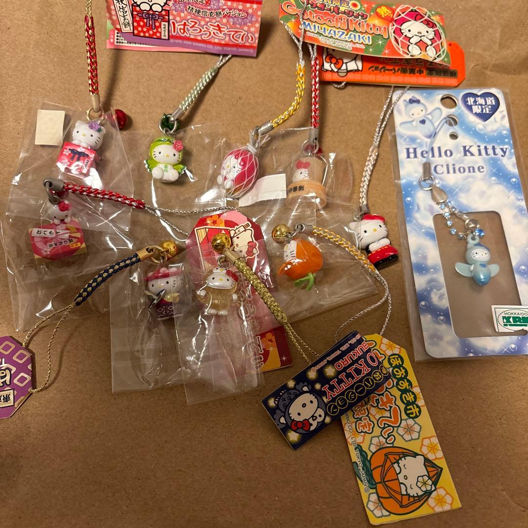キティちゃん　ご当地　根付け　ストラップ　10個セット