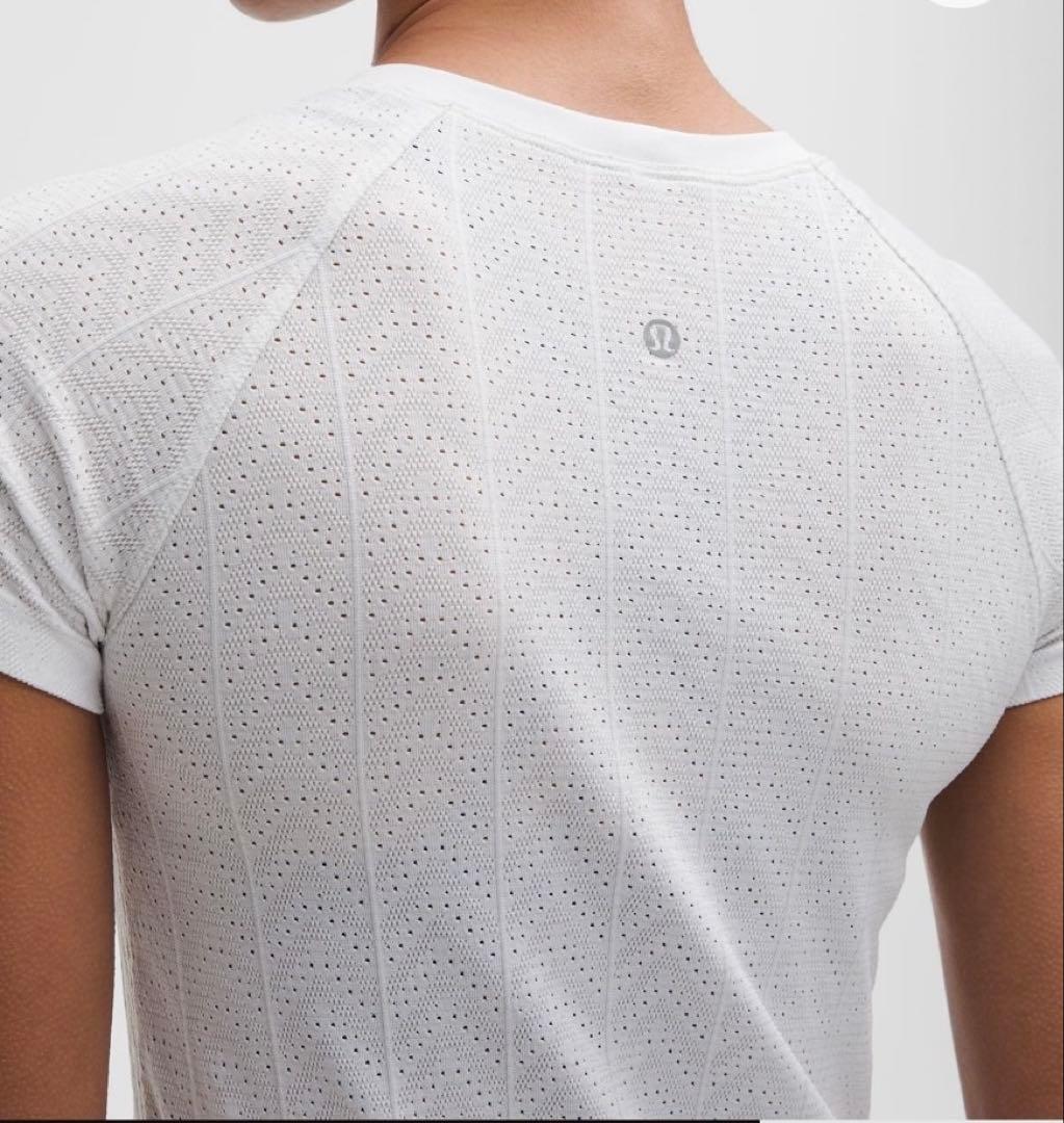 新品 ルルレモンSwiftly Pointelle S.S. Shirt（白）