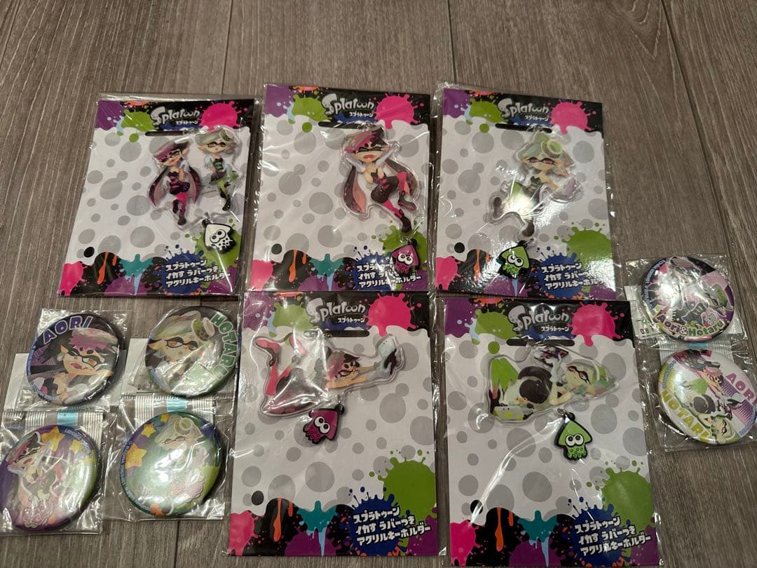 スプラトゥーン シオカラーズ アクリルキーホルダー＆缶バッジセット