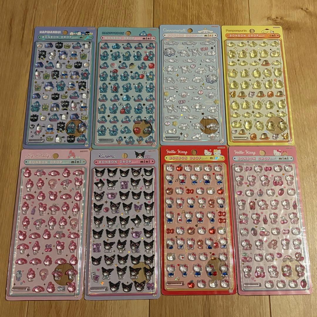 〔正規品〕ボンボンドロップシールサンリオミニ　コンプ全8種類