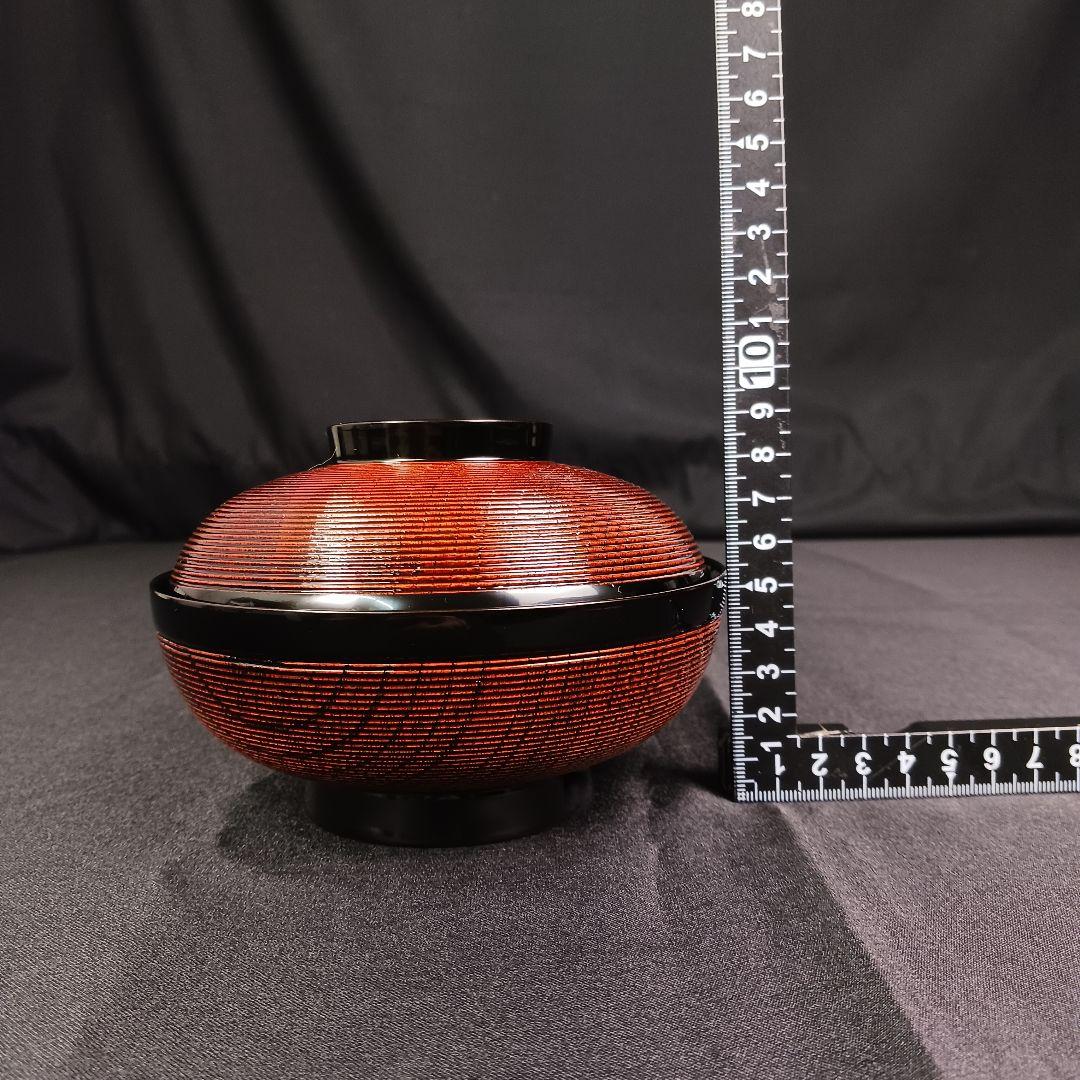 Y3112-1 漆器 貝づくし蒔絵 糸筋椀 9客 共箱