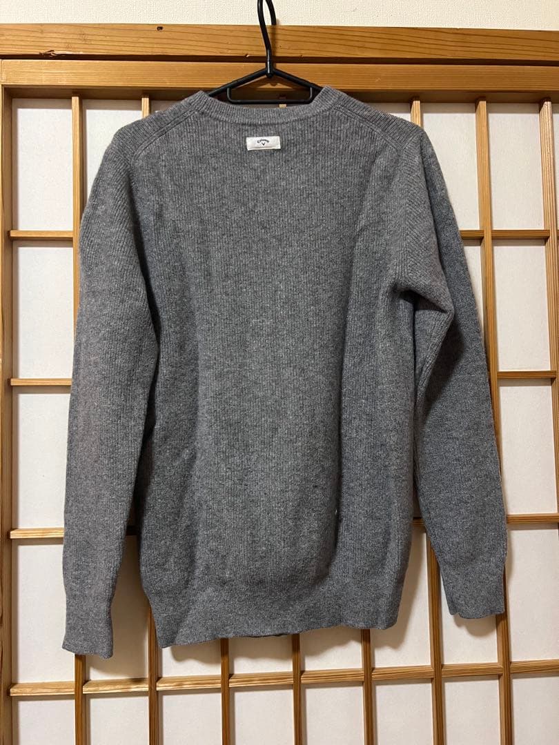 Callaway Collection メンズL 細身　グレー　カシミア100%