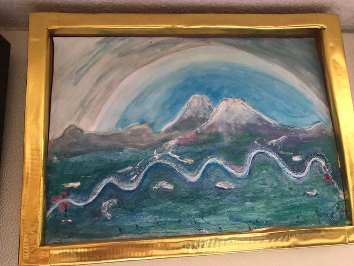 空飛ぶ画家糸川裕志の俯瞰で見るユーコン川とデナリ