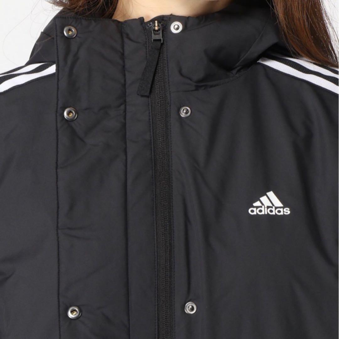 adidas アディダス ベンチコート フード付き ブラック サイズ OT 新品
