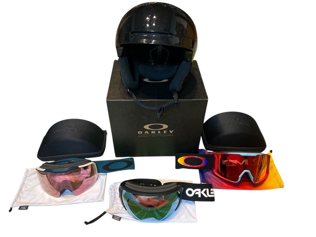 ☆OAKLEY オークリー ヘルメット&ゴーグル3 セット☆ジャパンフィット美品