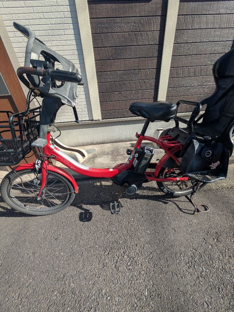 電動アシスト自転車　ヤマハ パスバビーアン20インチ 子供乗せ 赤色