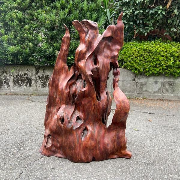 Y【伝統工芸】希少品！屋久杉？ 置物 飾り オブジェ インテリア 木製 傷あり