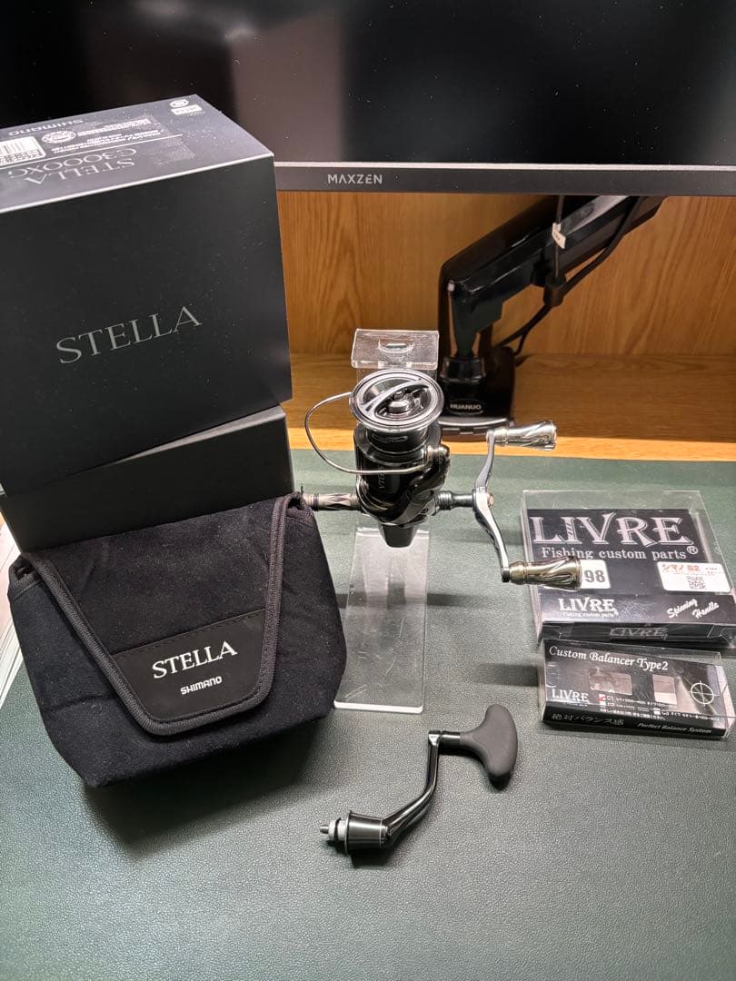 ステラc3000XGスピニングリール リブレダブルハンドル付