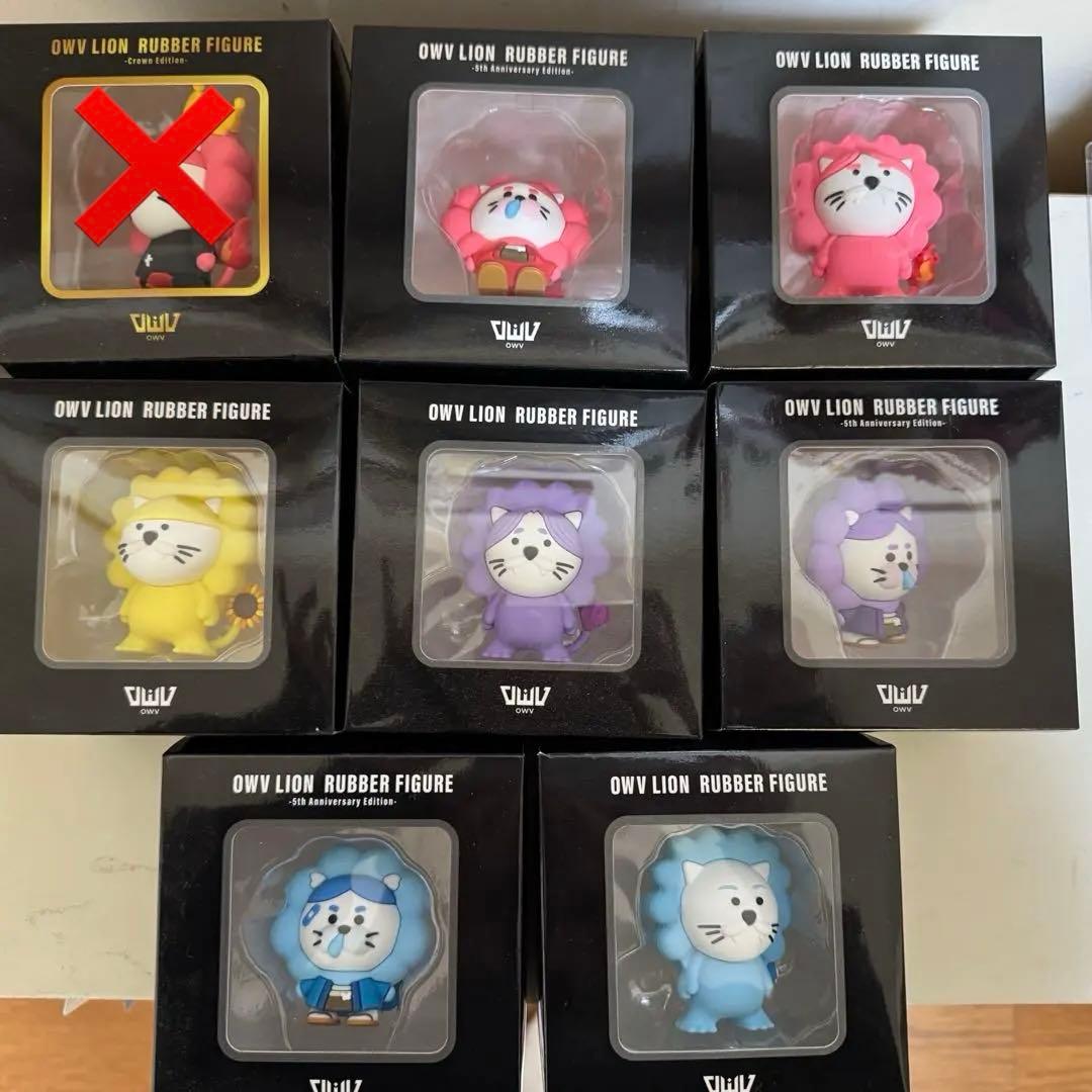 【バラ売り可】OWV ライオン　ラバーフィギュア　8体