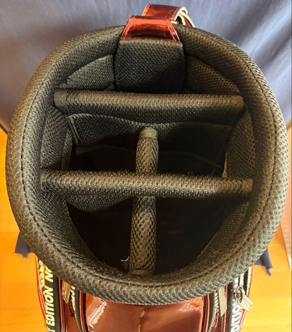 マスターバニーエディションMASTER BUNNY キャディバッグ　赤　エナメル