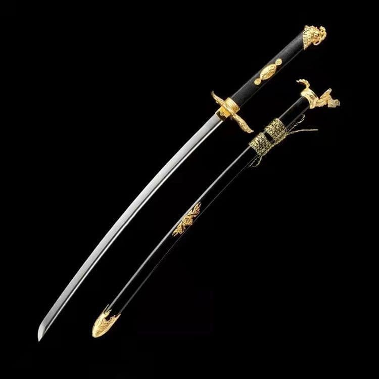 蛇の侍-黒 武具　刀装具　日本刀　模造刀 居合刀