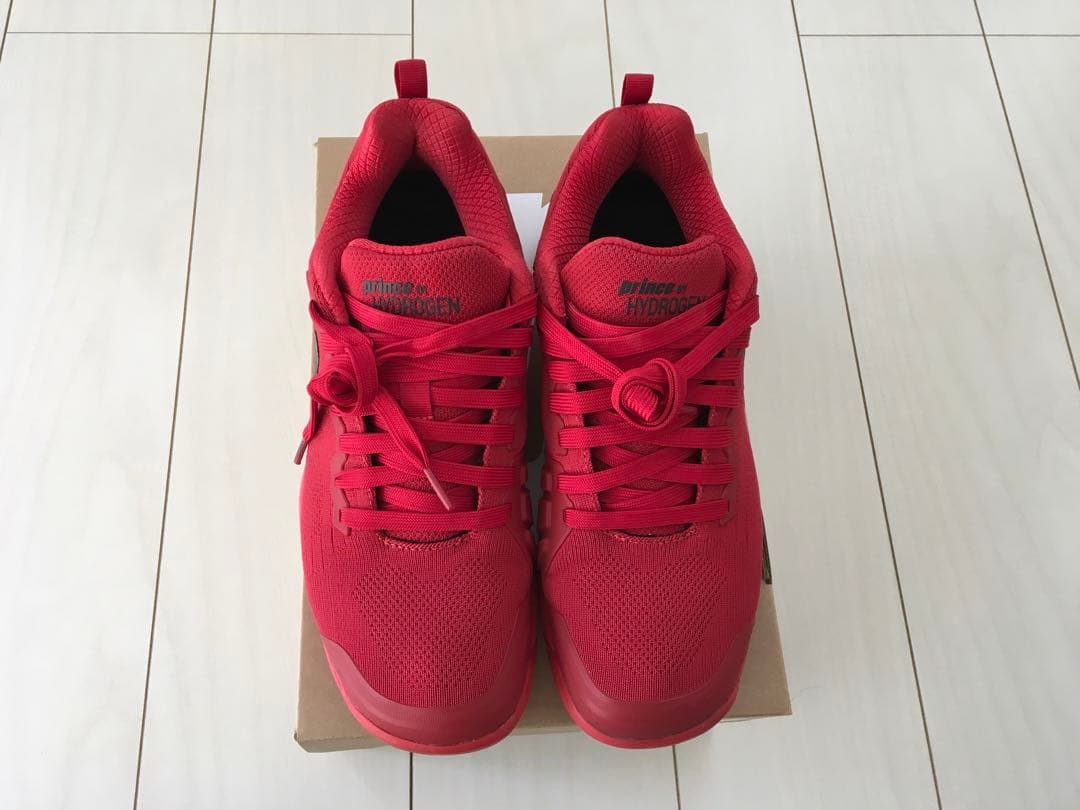 プリンスHYDROGEN テニスシューズ レッド スカルデザイン
