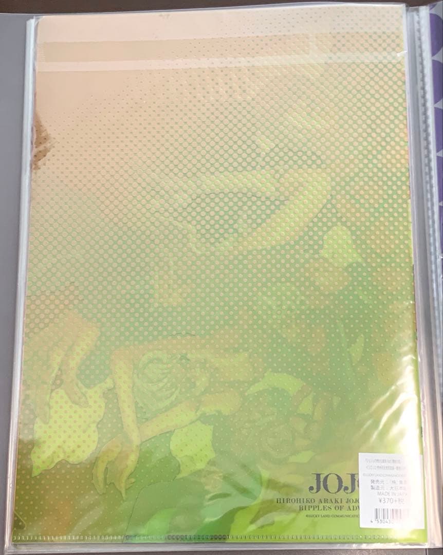ジョジョの奇妙な冒険　原画展　クリアファイル8種類　1部〜８部