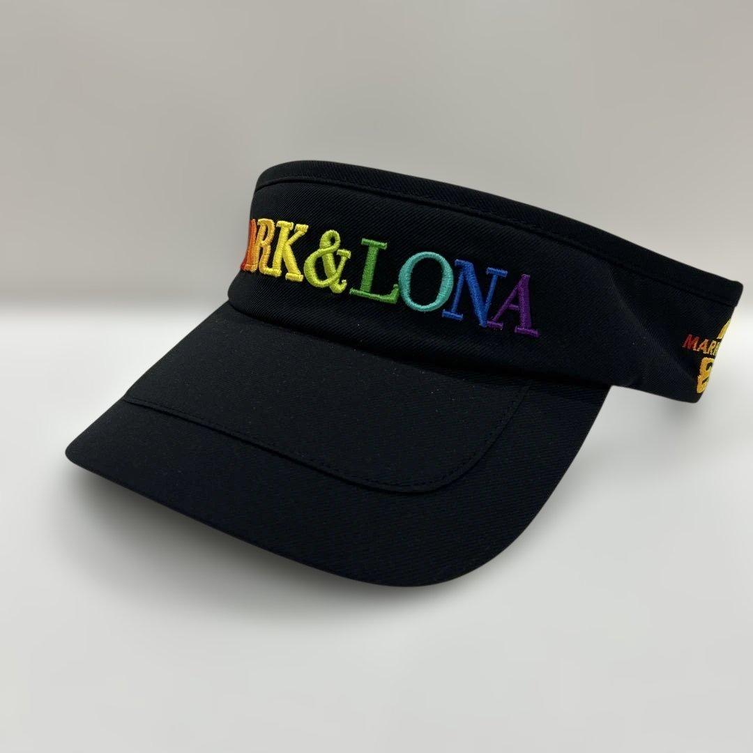 新品❤️MARK&LONA ブラックバイザー カラフル刺繍