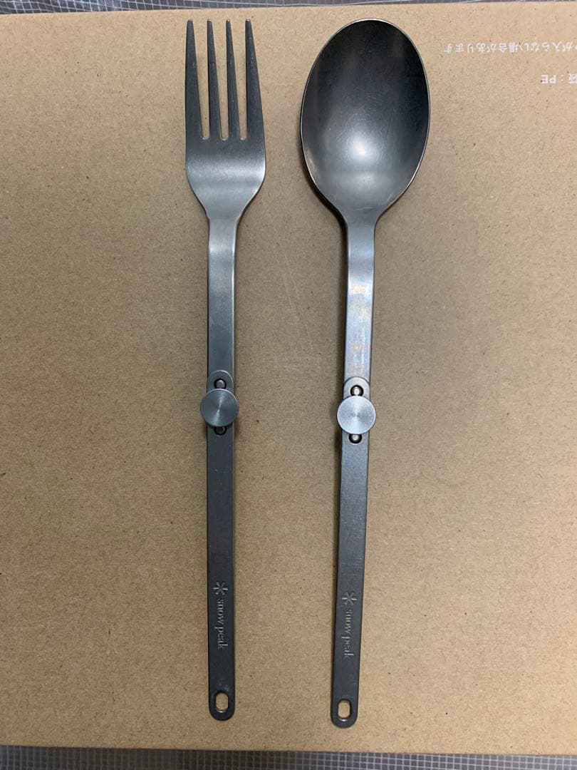 スノーピーク チタンロングスプーン ＆ チタンロングフォーク 廃盤