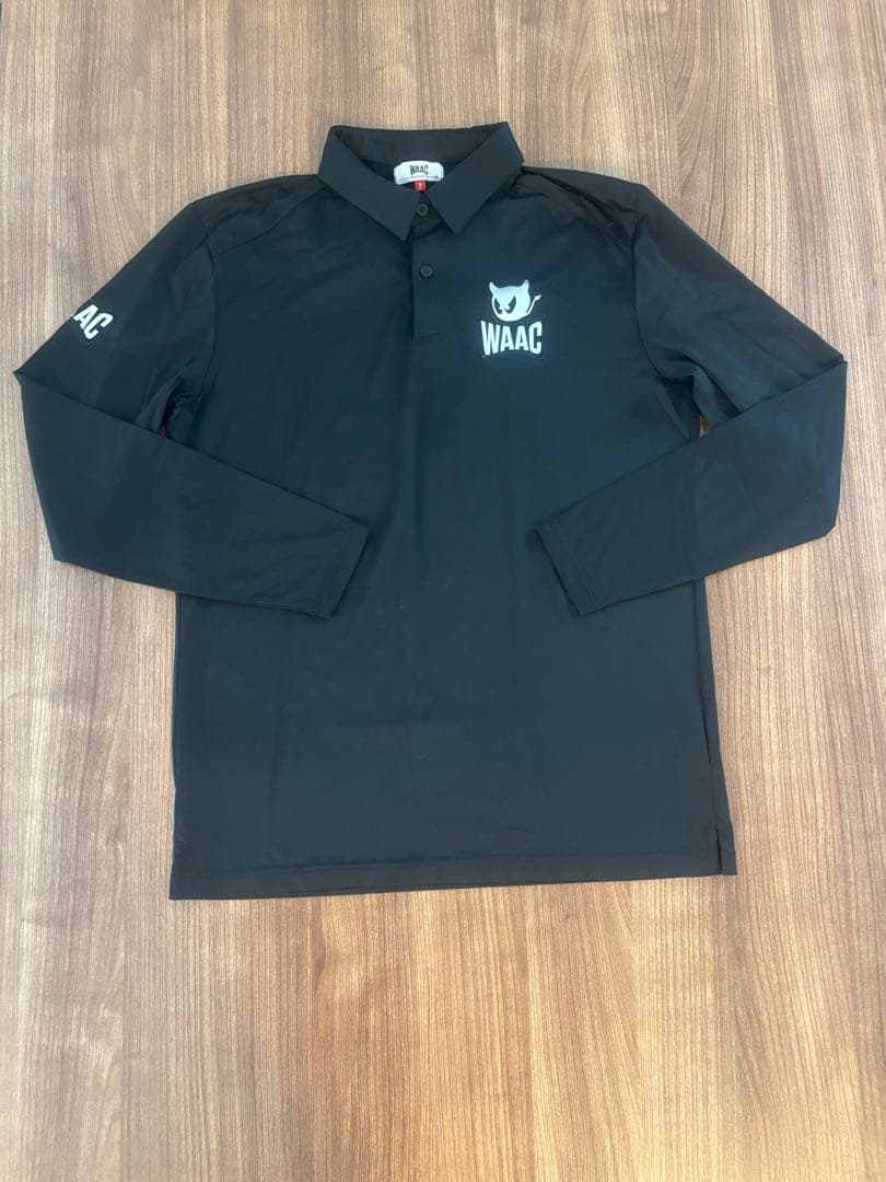 WAAC ブラック 長袖ポロシャツ ＋半袖ポロシャツ両サイズ2