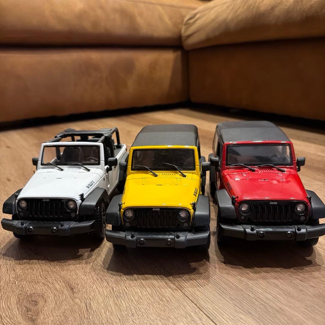 Maisto マイスト jeep ラングラー　1/18 ミニカー　3台セット