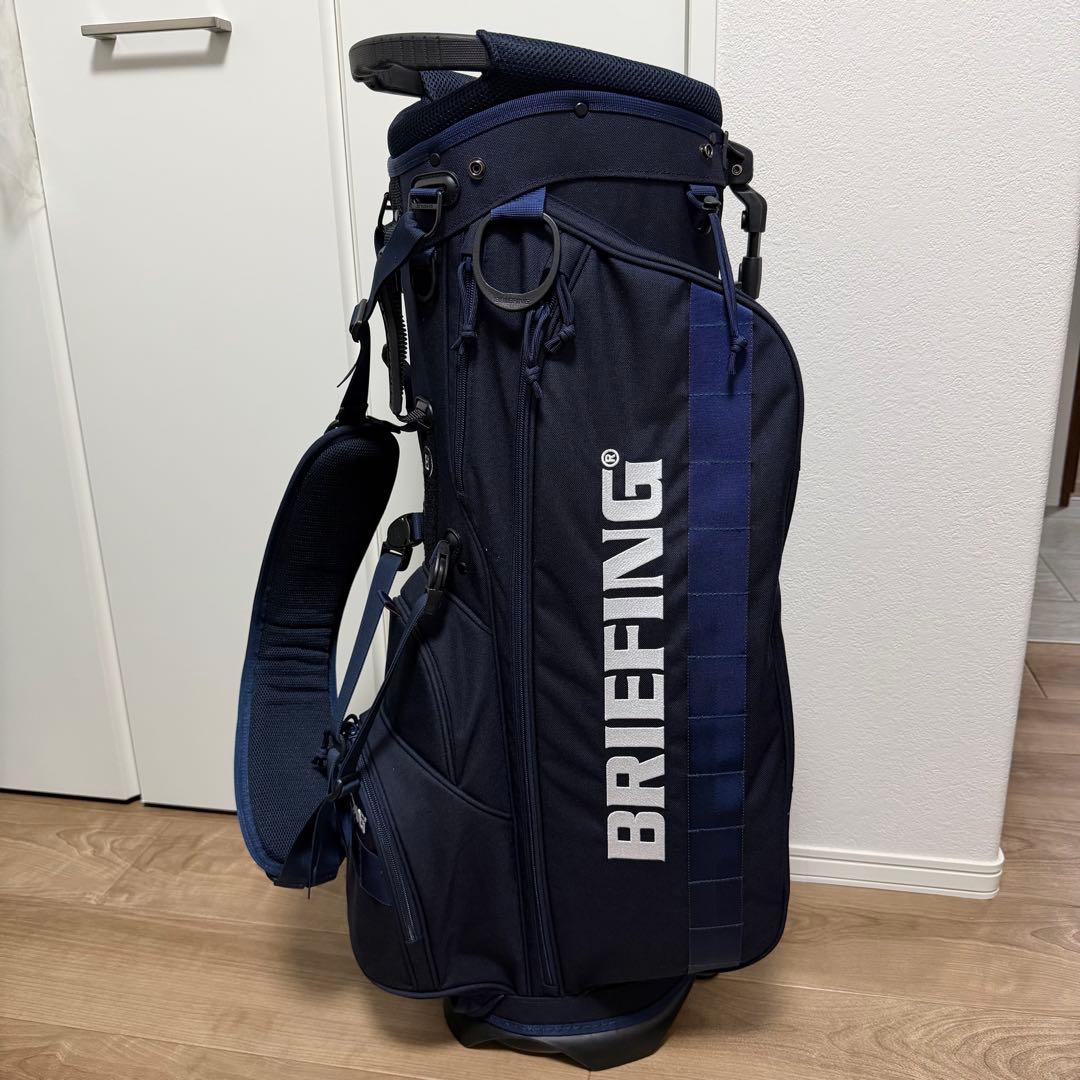 未使用に近い BRIEFING キャディバッグ ネイビー CR-04#02