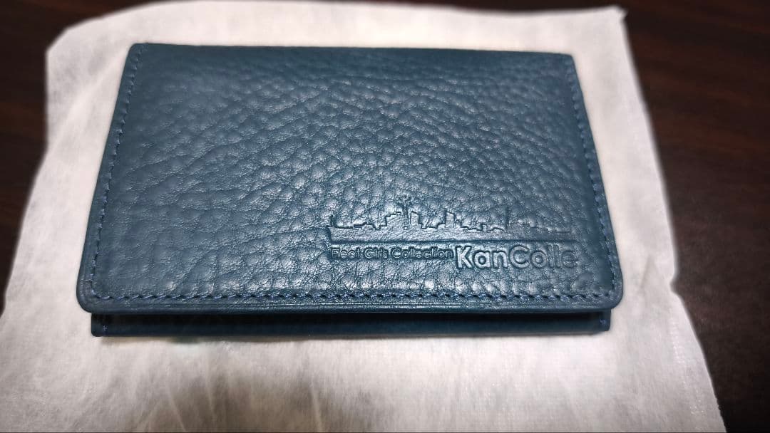 「艦これ」✕「三越」コラボ　牛革名刺入れ　青色　2017年第二次作戦