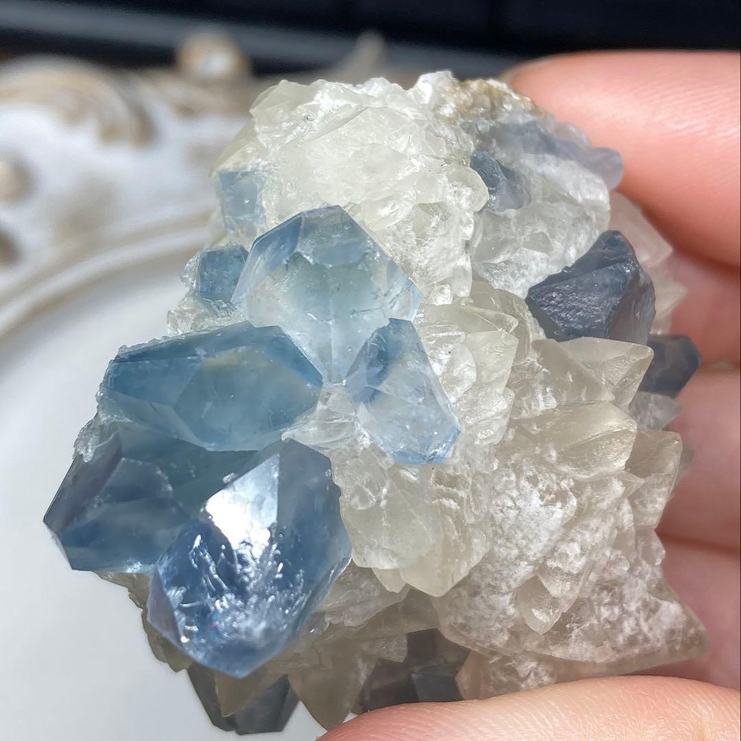 カルサイト　セレスタイン　共生鉱　アフガニスタン　62.5g セレスタイト