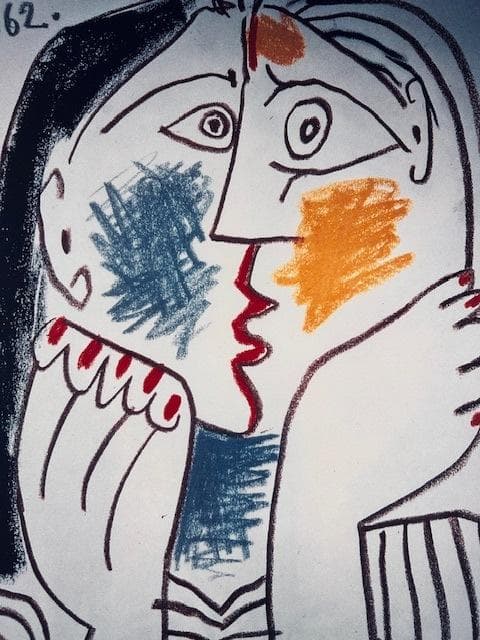 パブロ・ピカソ「ほおづえ」額装ポスター/アート/名画 picasso