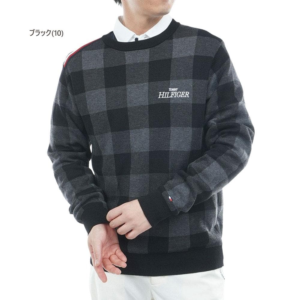 トミーヒルフィガー クルーネックニット【L寸】ブラック thma571