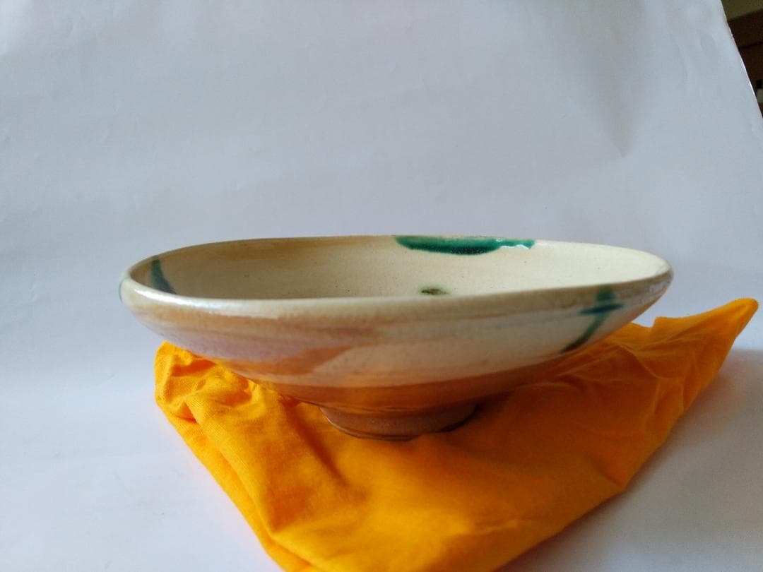 弥七田織部 茶碗 桃山窯 林英仁 作 共箱 栞 茶道具 抹茶碗  新品 未使用