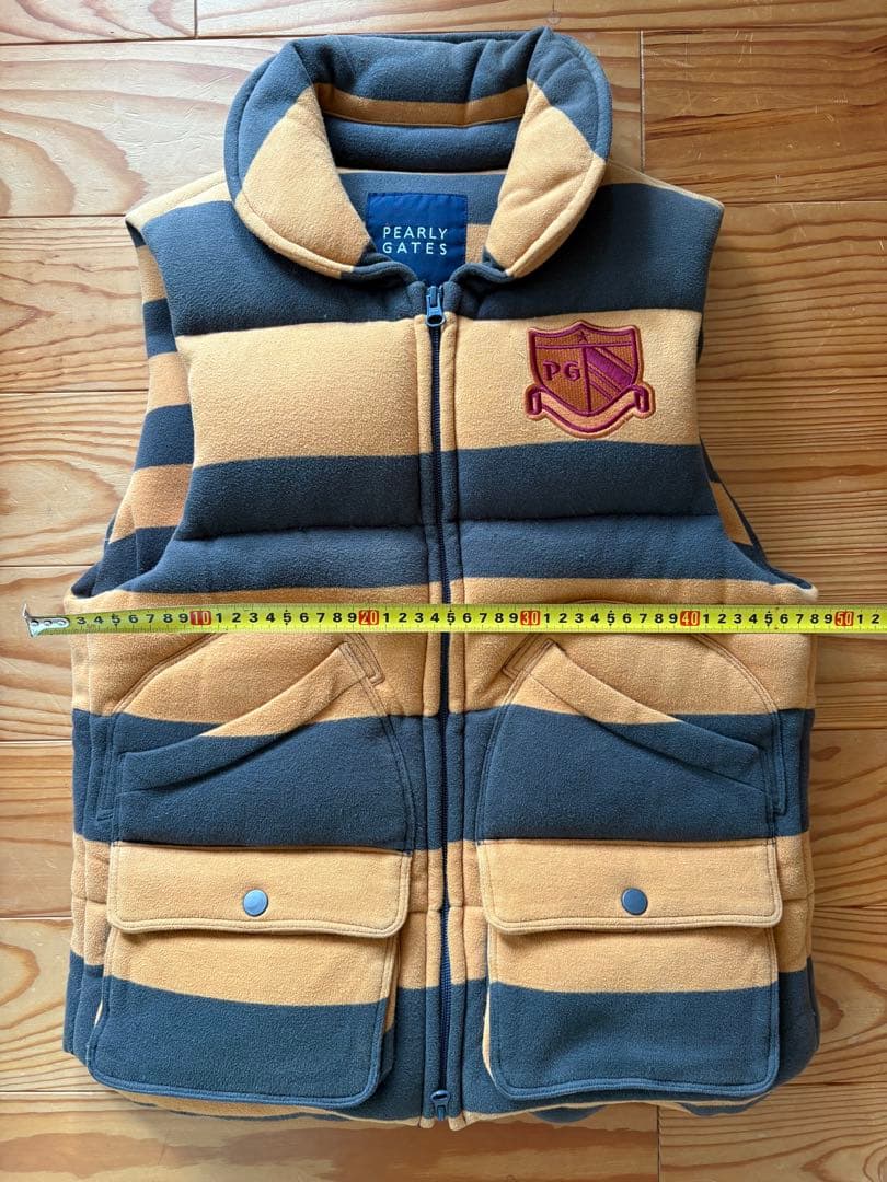 PEARLY GATES ストライプ ダウンベスト　パーリーゲイツ