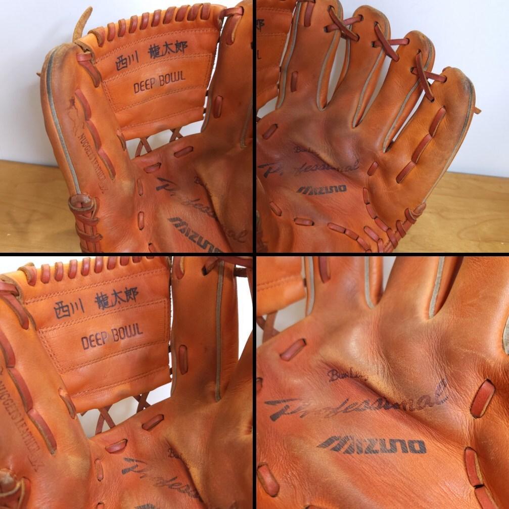 ミズノ 仁志敏久モデル 巨人 Mマークラベル 激レア 内野用 軟式グローブ
