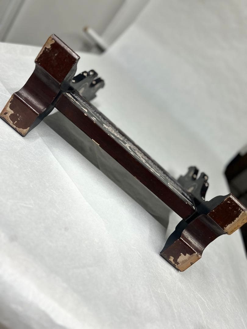 刀掛け 螺鈿　武具　三本掛け　日本刀