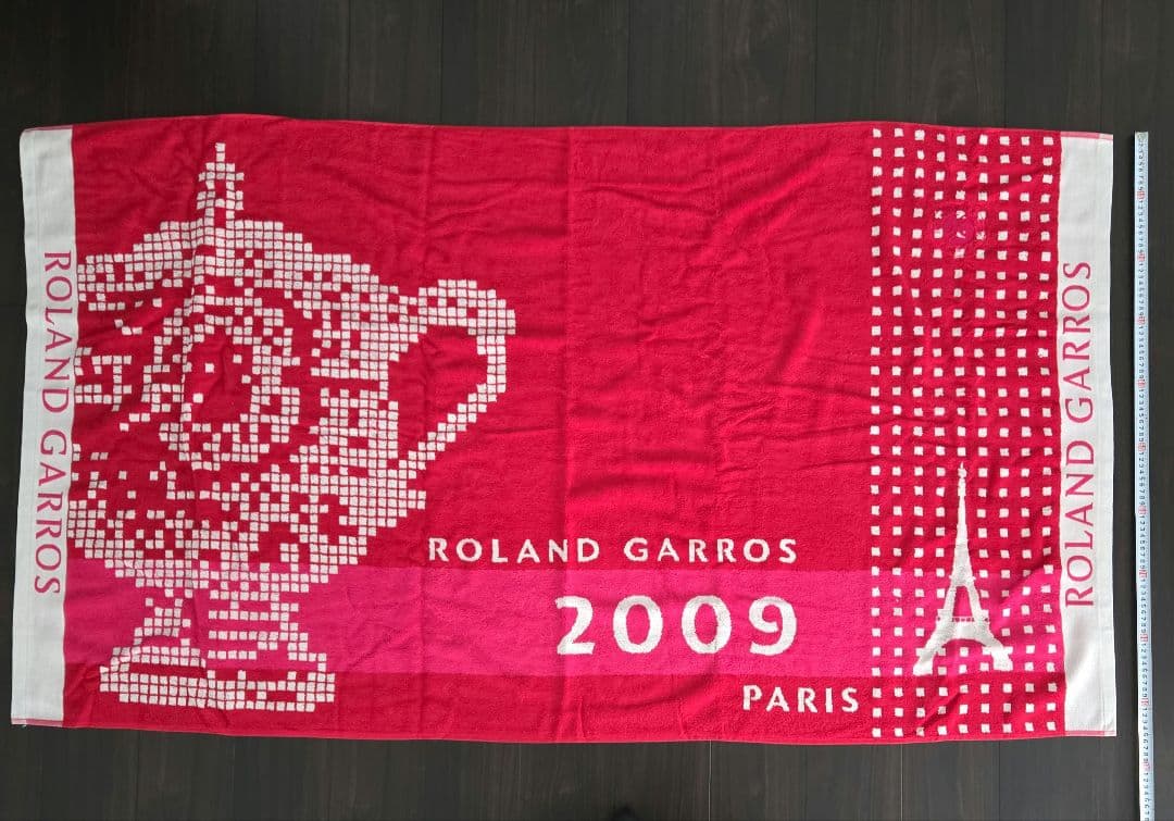 特大新品2009ローラン・ギャロス(全仏オープン)エッフェル塔 カップバスタオル
