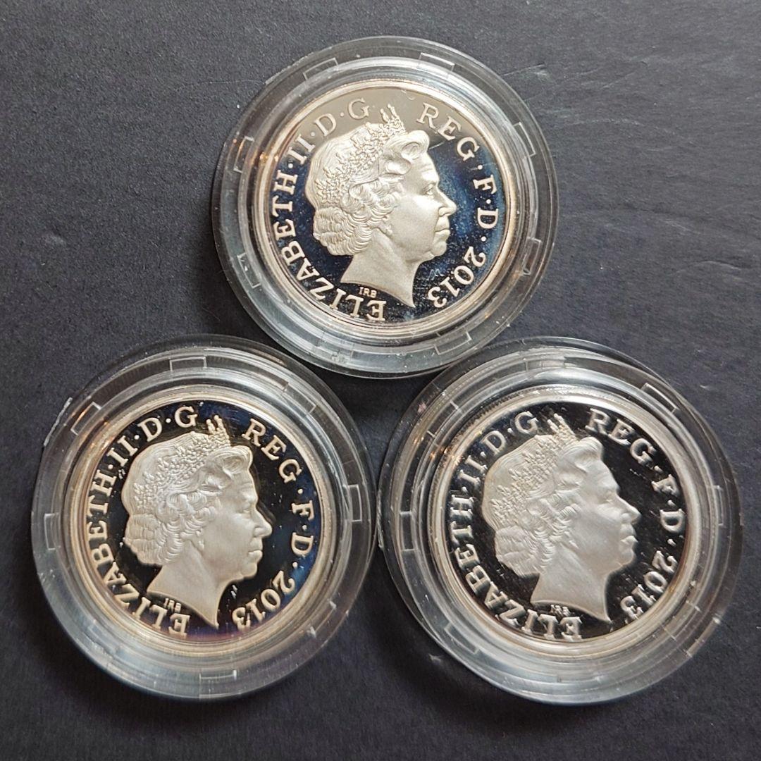 2013年 イギリス ロイヤルアームズ シルバーセット30周年記念銀貨SV925