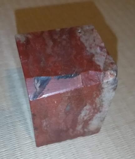 象嶽 刻 昌化石 鶏血石 印材｜在銘・二重木箱付・旧華族関連銘文あり