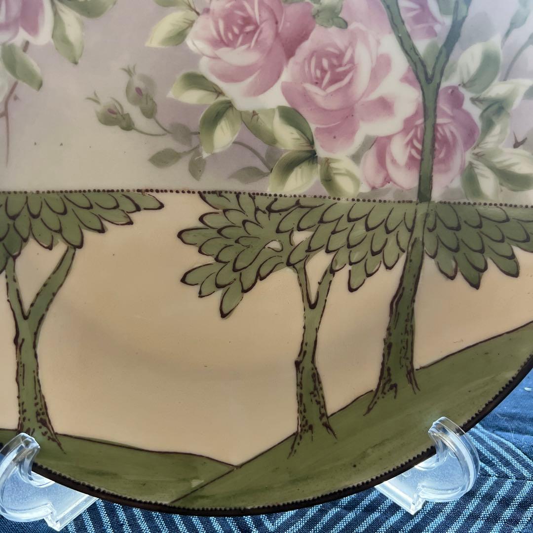 オールドノリタケ絵皿、ハンドペイント
